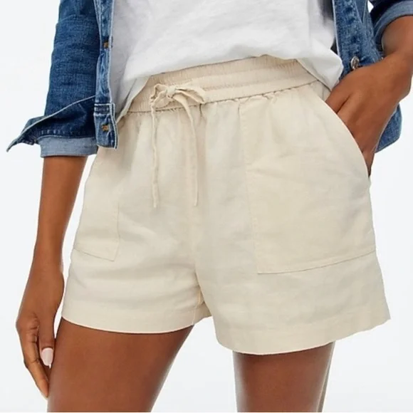 J. Crew Linen-Blend Drawstring Shorts - Picture 9 of 9